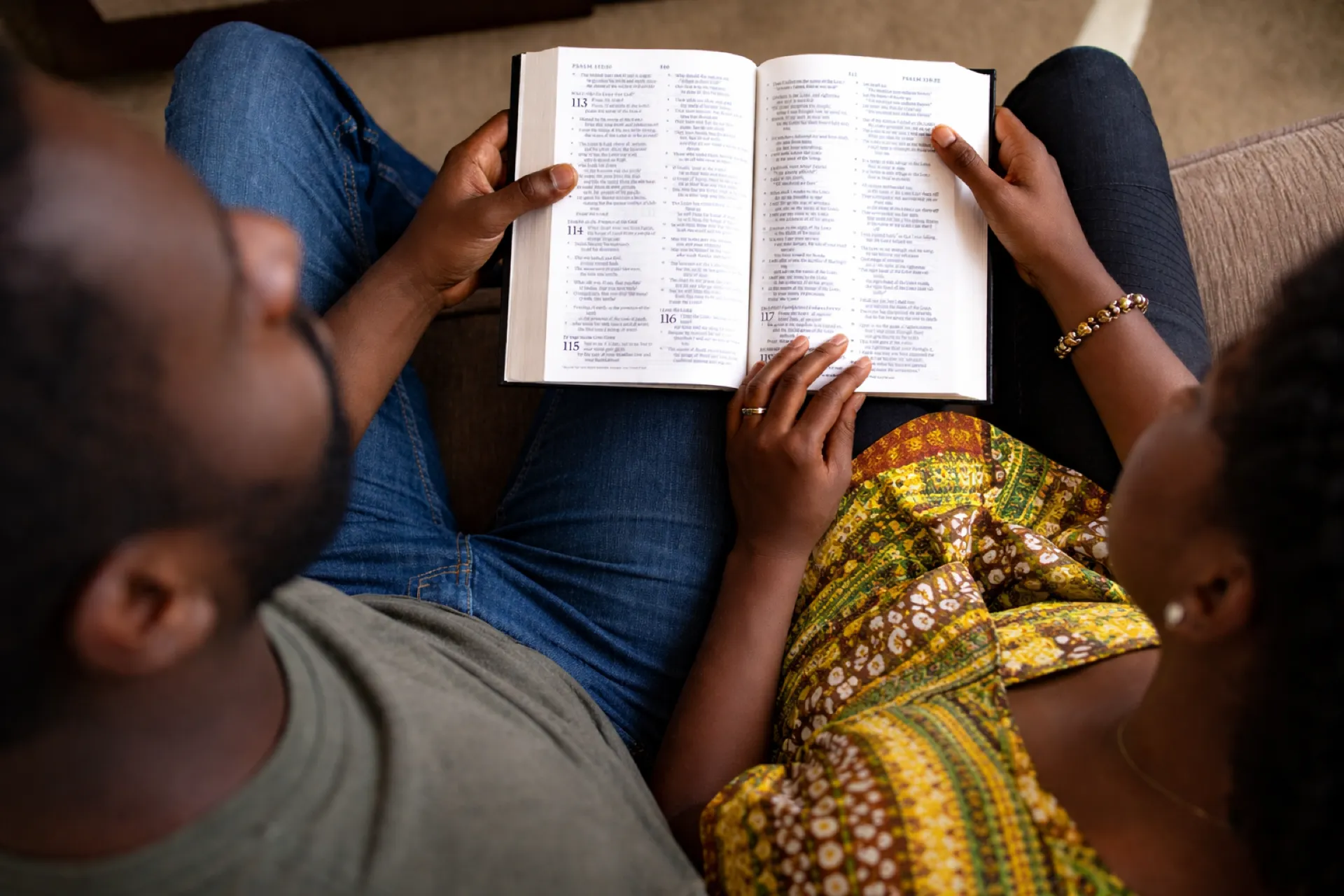 Couple reading together