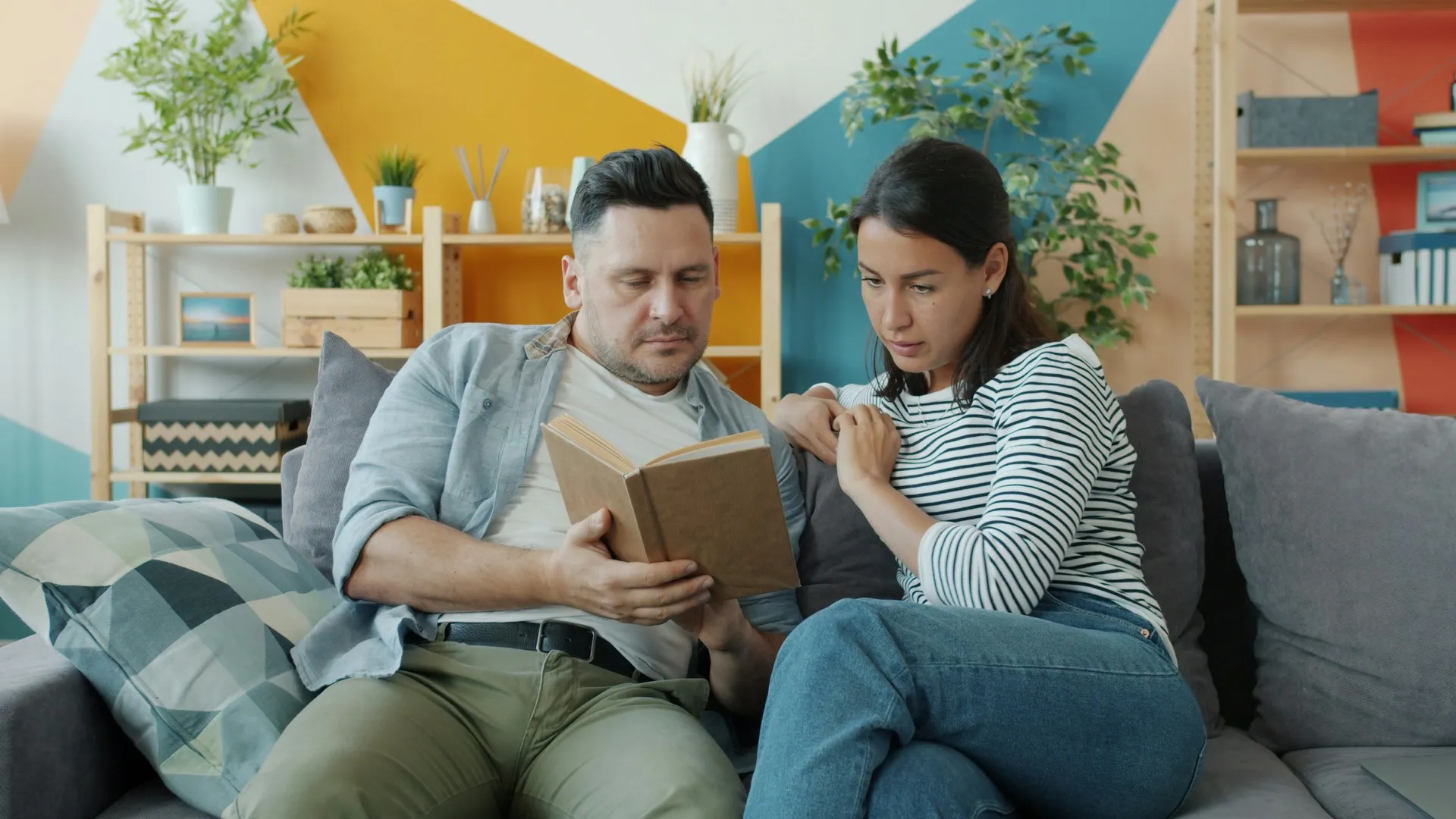 Couple reading together — accountability and shared growth